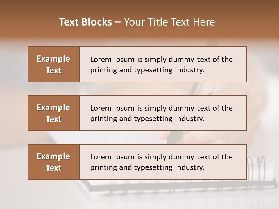 A Person Writing On A Piece Of Paper With A Pen PowerPoint Template