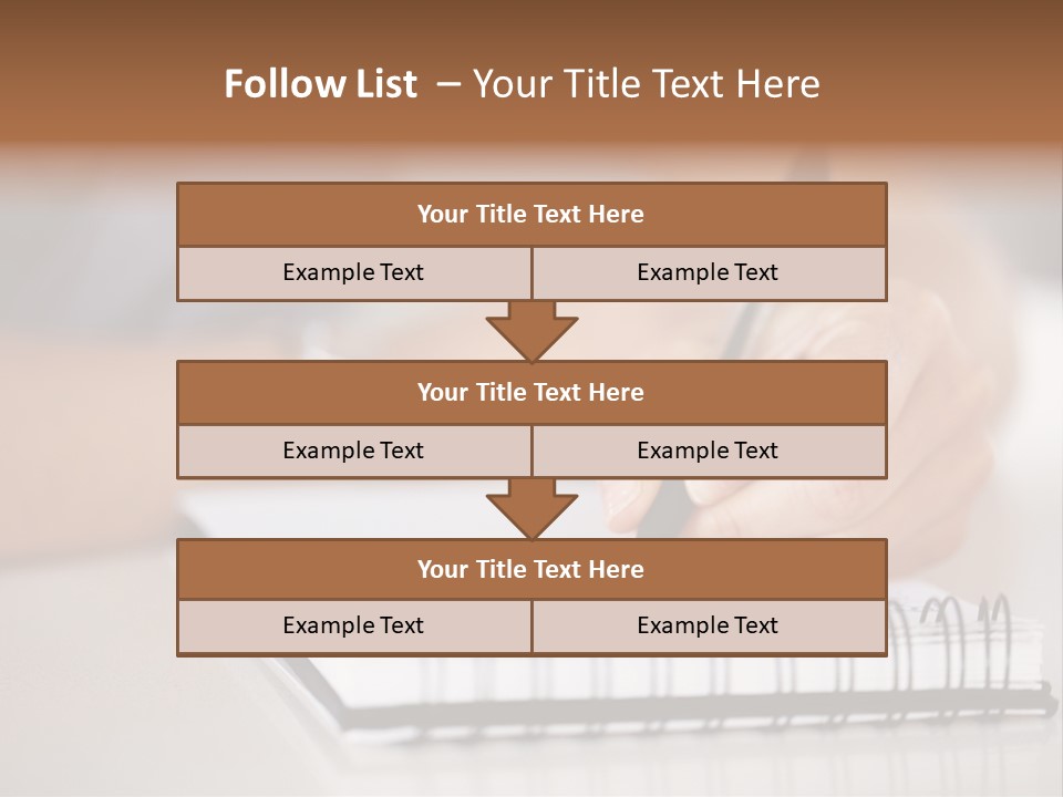 A Person Writing On A Piece Of Paper With A Pen PowerPoint Template