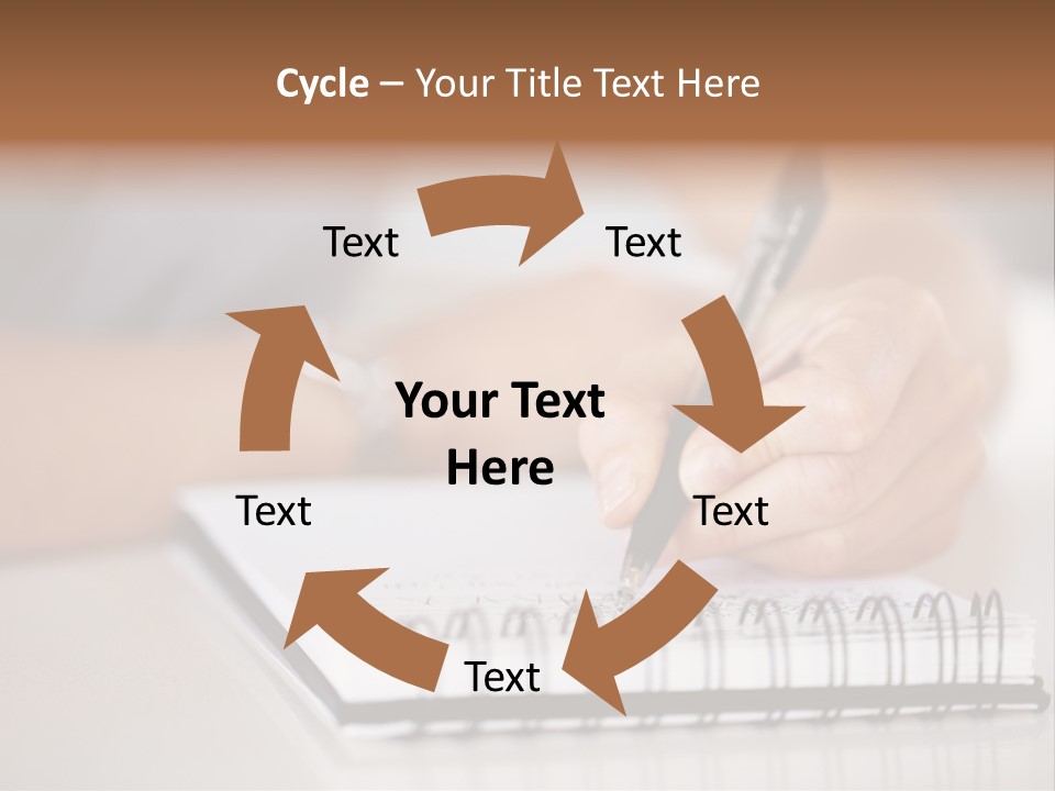 A Person Writing On A Piece Of Paper With A Pen PowerPoint Template