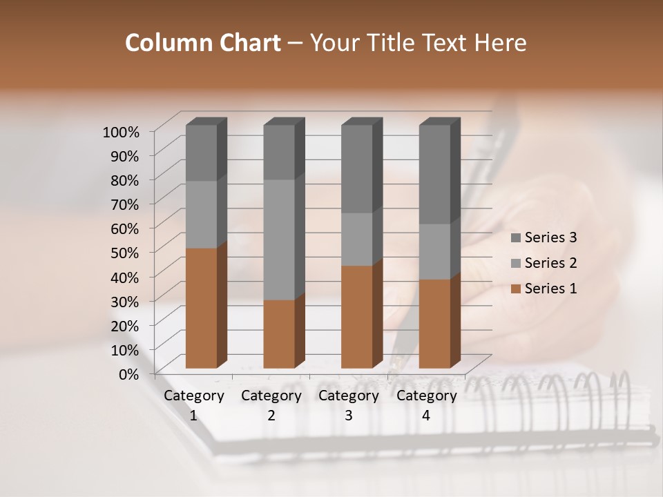 A Person Writing On A Piece Of Paper With A Pen PowerPoint Template