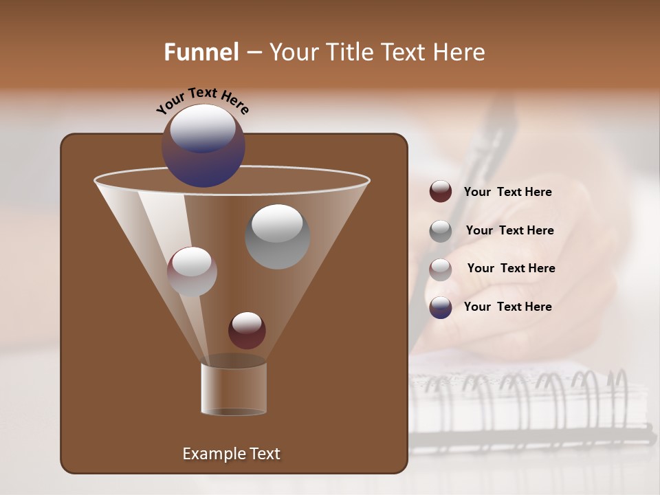 A Person Writing On A Piece Of Paper With A Pen PowerPoint Template