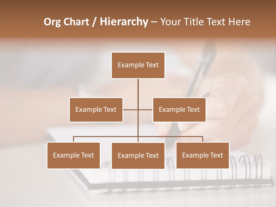 A Person Writing On A Piece Of Paper With A Pen PowerPoint Template