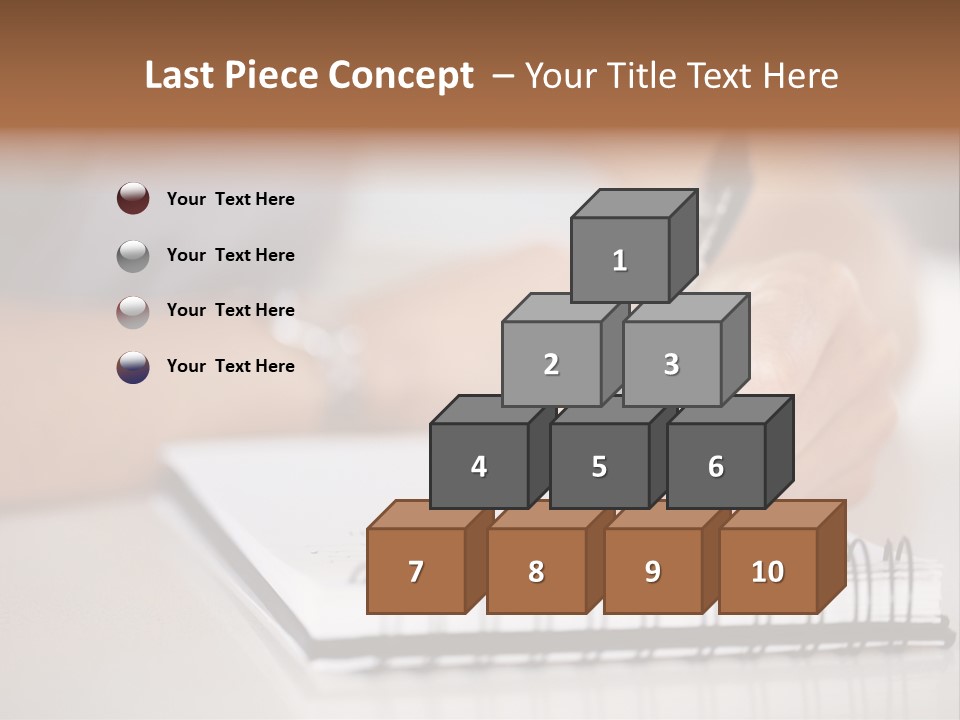 A Person Writing On A Piece Of Paper With A Pen PowerPoint Template