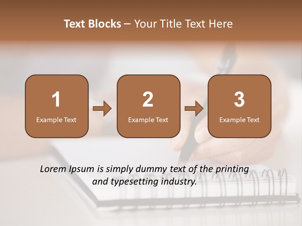 A Person Writing On A Piece Of Paper With A Pen PowerPoint Template