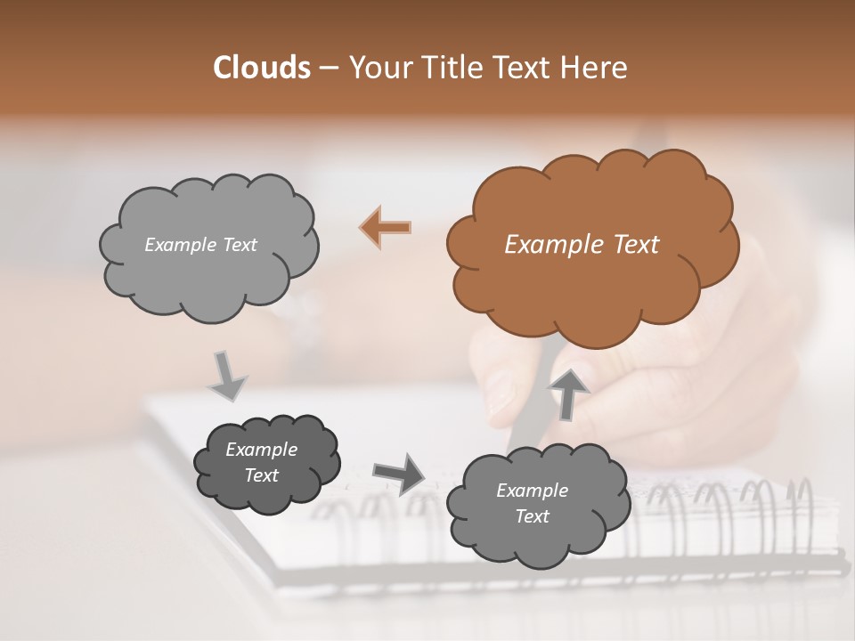 A Person Writing On A Piece Of Paper With A Pen PowerPoint Template