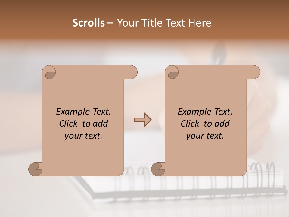 A Person Writing On A Piece Of Paper With A Pen PowerPoint Template