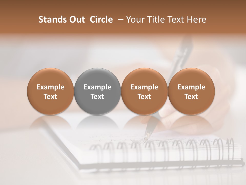 A Person Writing On A Piece Of Paper With A Pen PowerPoint Template