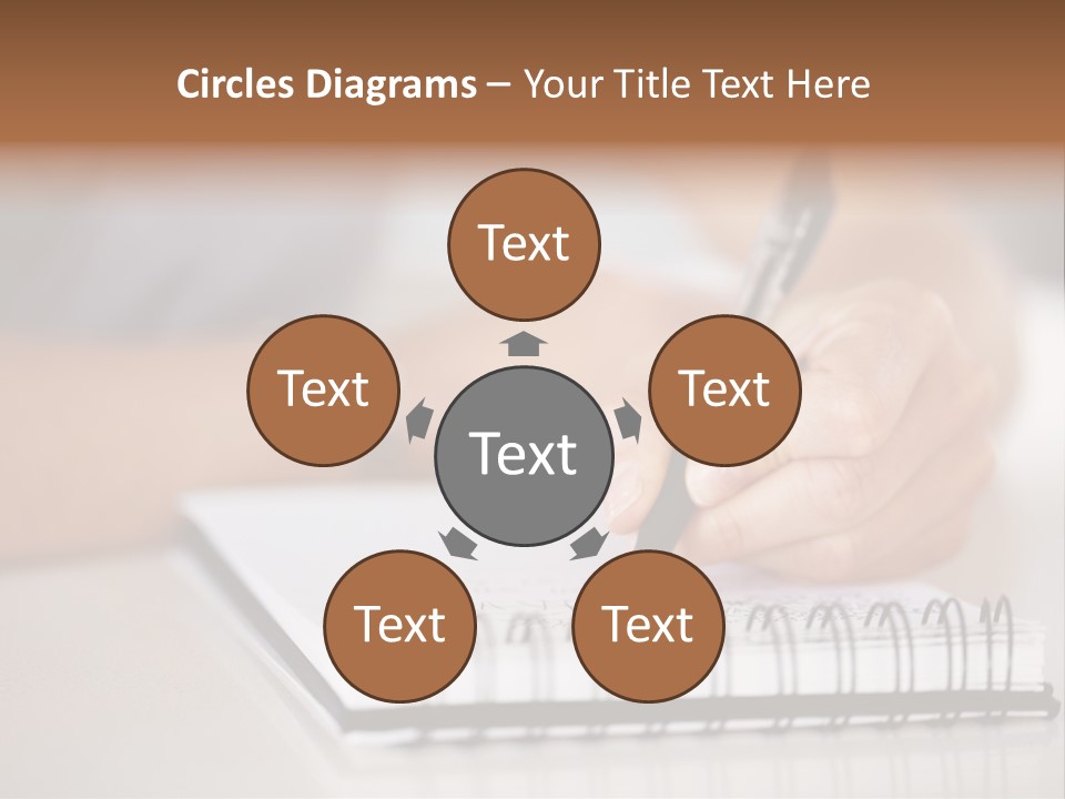 A Person Writing On A Piece Of Paper With A Pen PowerPoint Template