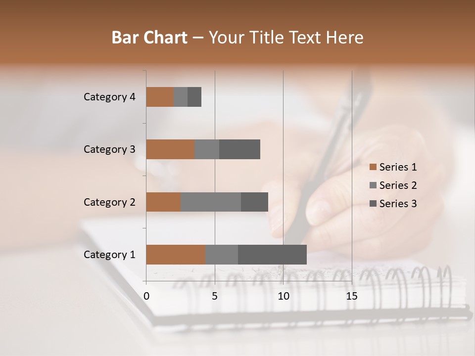 A Person Writing On A Piece Of Paper With A Pen PowerPoint Template