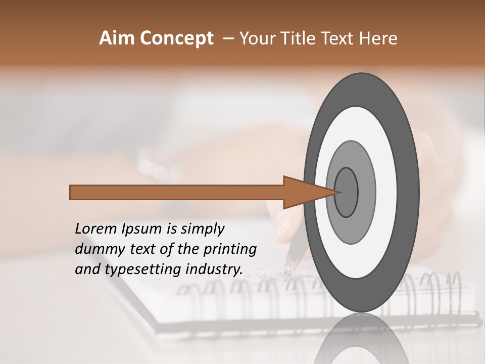 A Person Writing On A Piece Of Paper With A Pen PowerPoint Template