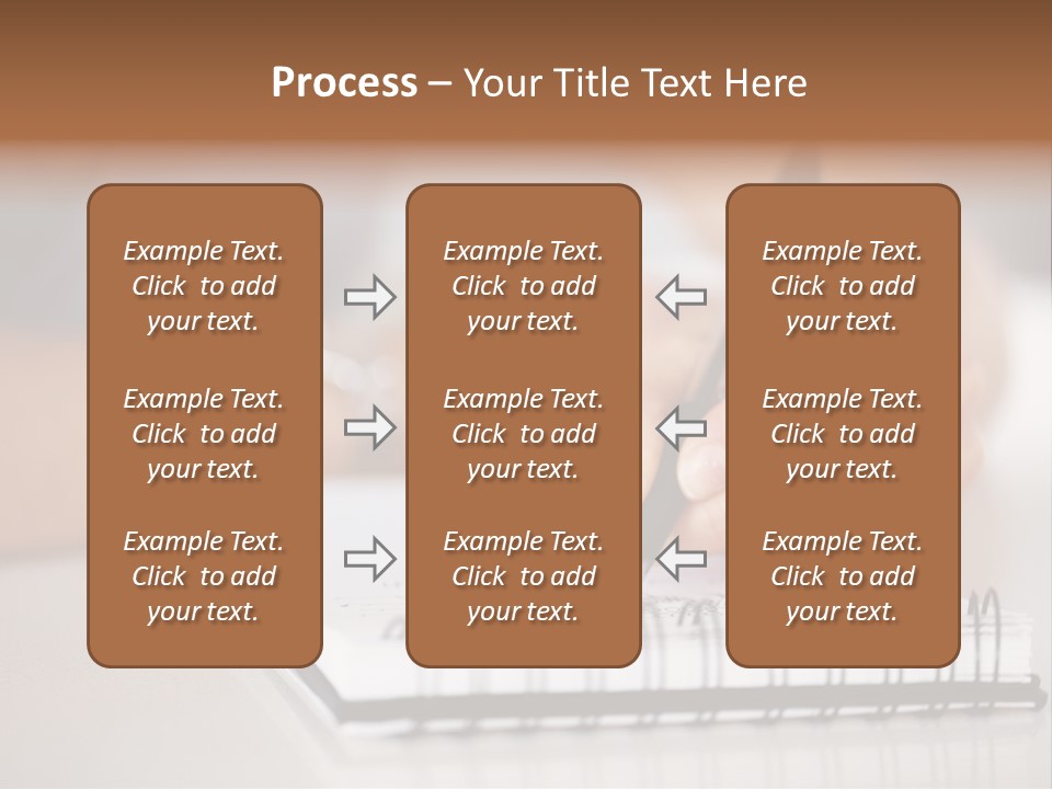 A Person Writing On A Piece Of Paper With A Pen PowerPoint Template