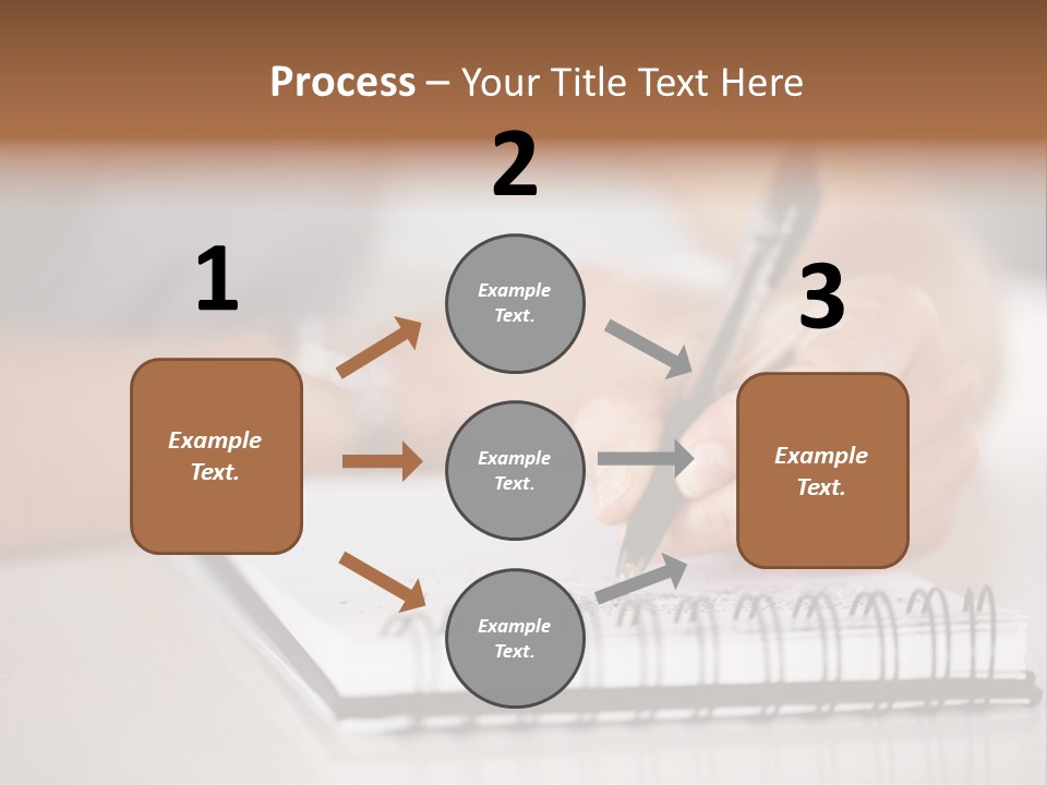A Person Writing On A Piece Of Paper With A Pen PowerPoint Template