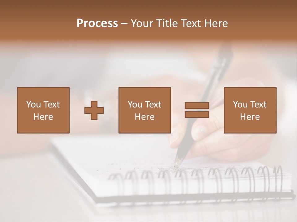 A Person Writing On A Piece Of Paper With A Pen PowerPoint Template