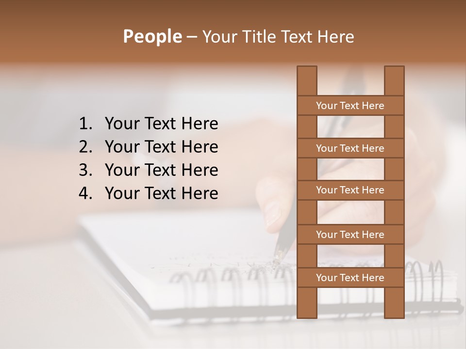 A Person Writing On A Piece Of Paper With A Pen PowerPoint Template