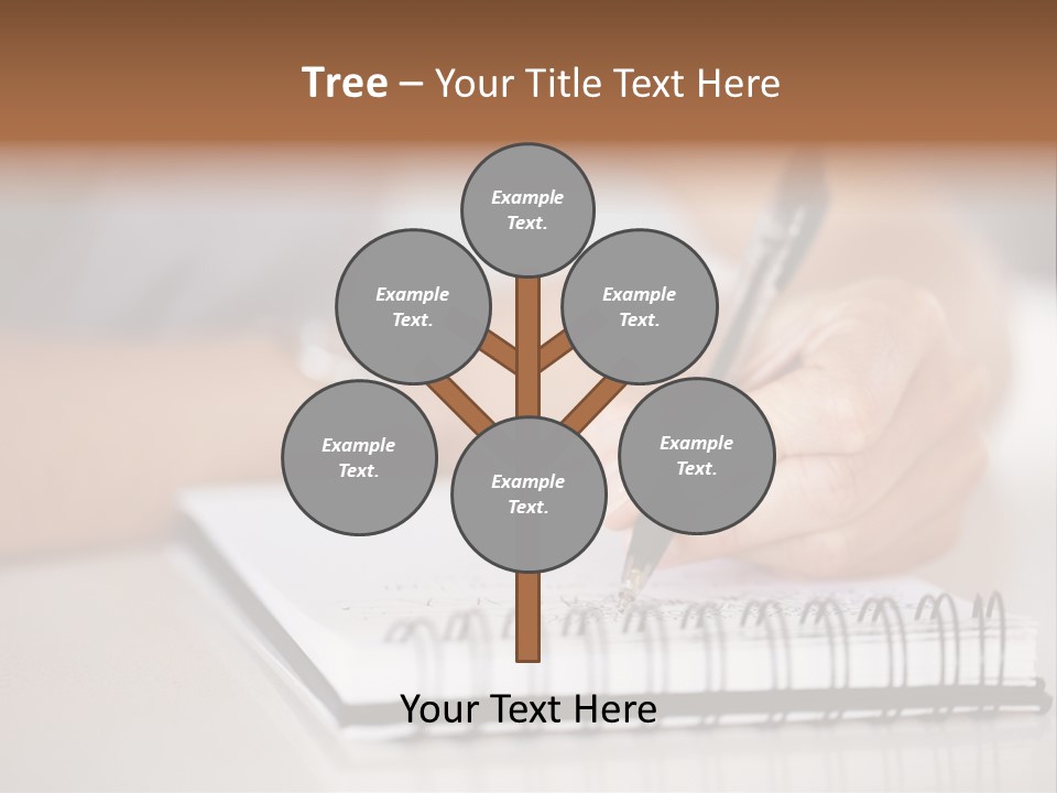 A Person Writing On A Piece Of Paper With A Pen PowerPoint Template