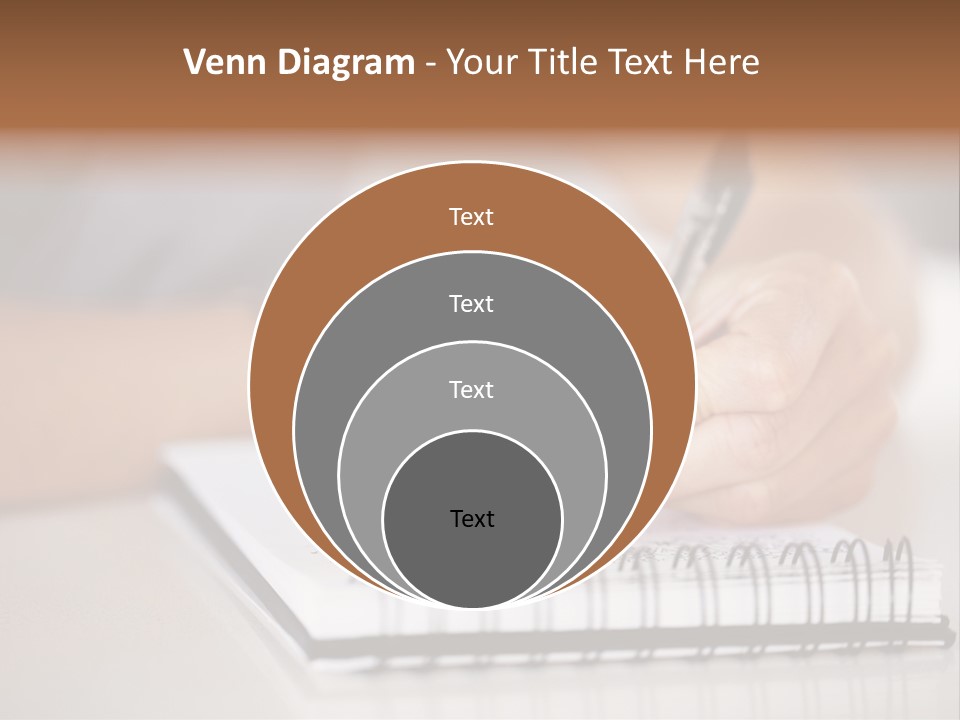 A Person Writing On A Piece Of Paper With A Pen PowerPoint Template