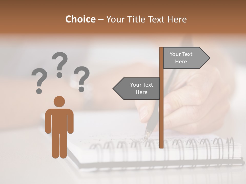 A Person Writing On A Piece Of Paper With A Pen PowerPoint Template