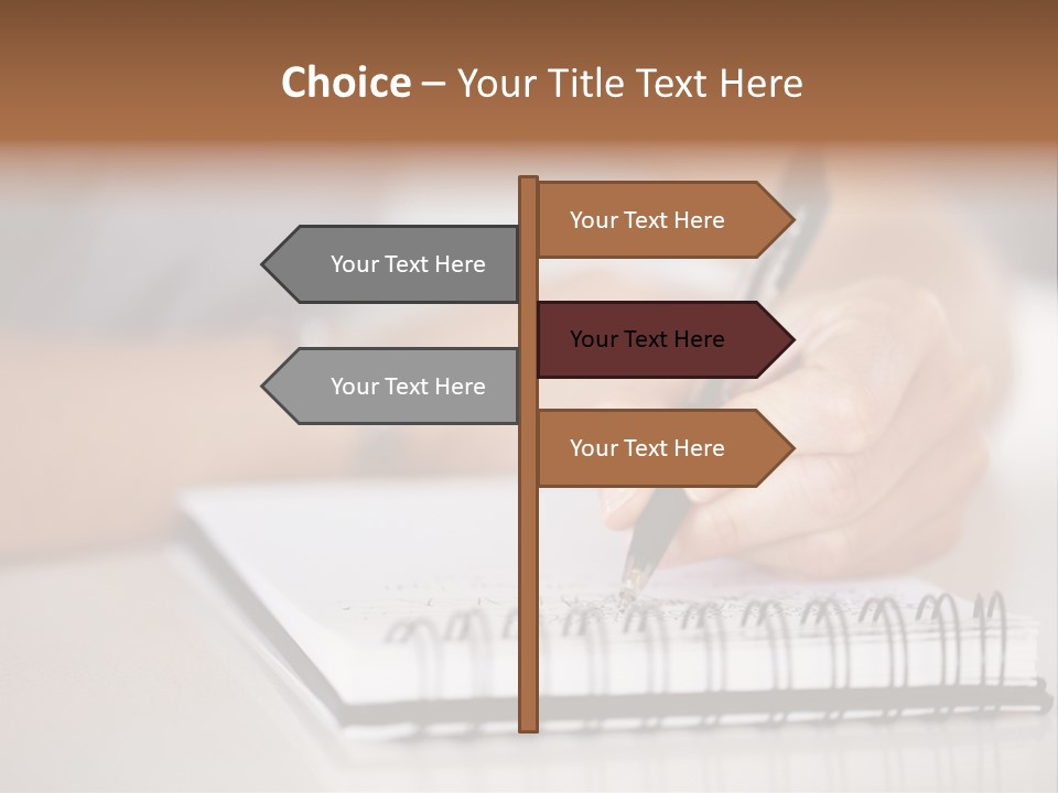 A Person Writing On A Piece Of Paper With A Pen PowerPoint Template