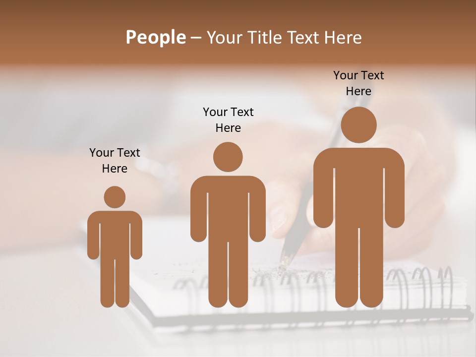 A Person Writing On A Piece Of Paper With A Pen PowerPoint Template