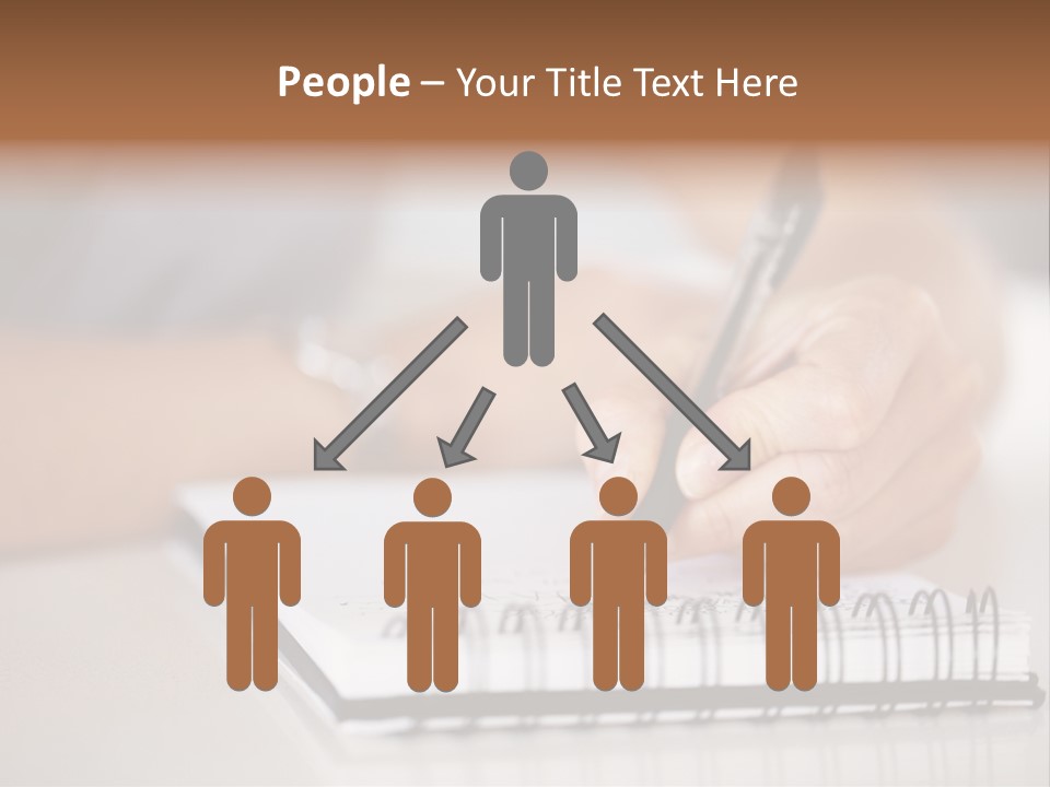 A Person Writing On A Piece Of Paper With A Pen PowerPoint Template