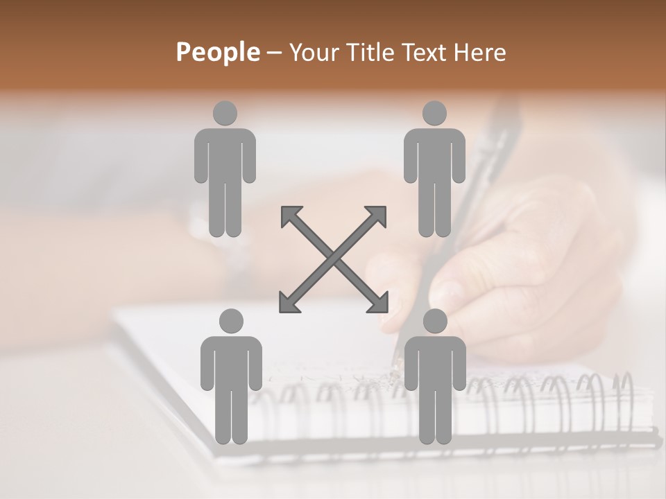 A Person Writing On A Piece Of Paper With A Pen PowerPoint Template