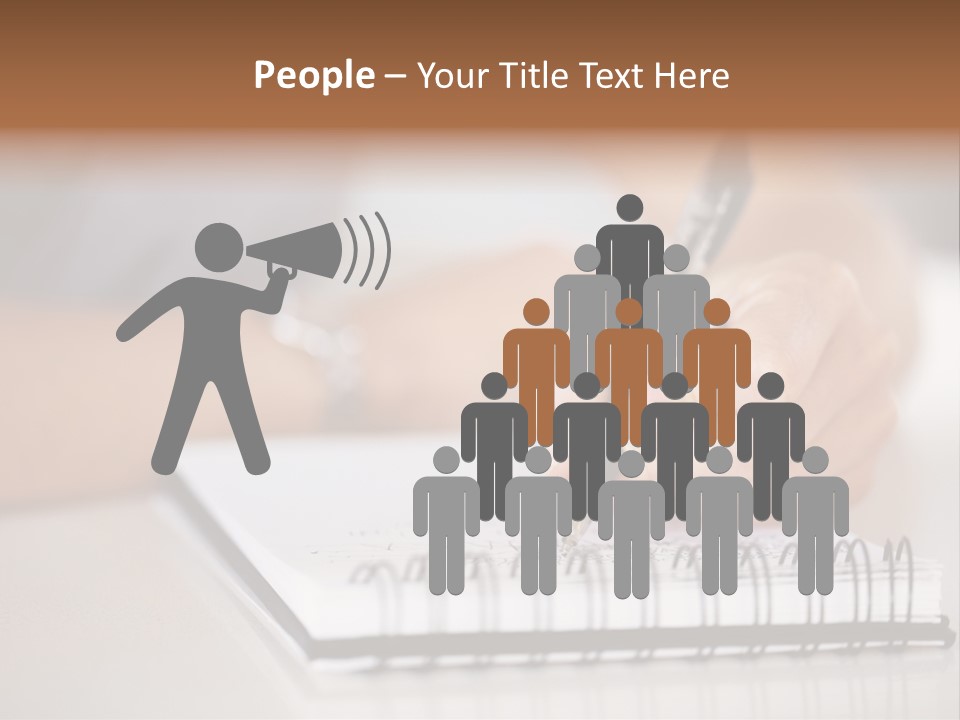 A Person Writing On A Piece Of Paper With A Pen PowerPoint Template