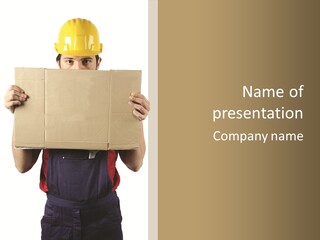 Background Recession Hardhat PowerPoint Template