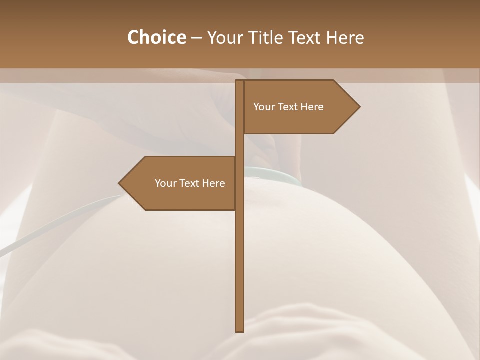 Pregnant Woman Being Examined By A Doctor PowerPoint Template