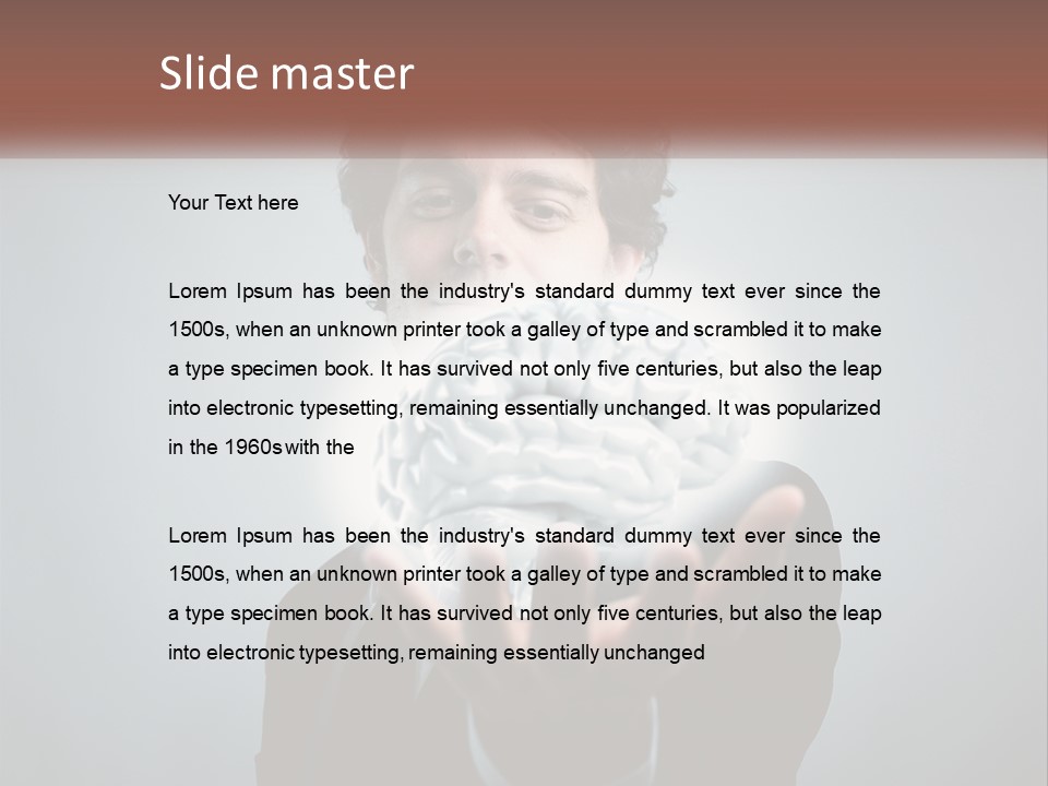 Thinking Businessman Power PowerPoint Template