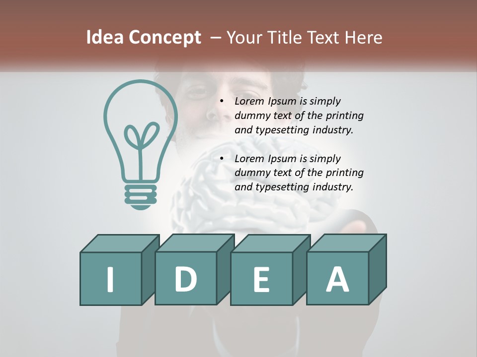 Thinking Businessman Power PowerPoint Template