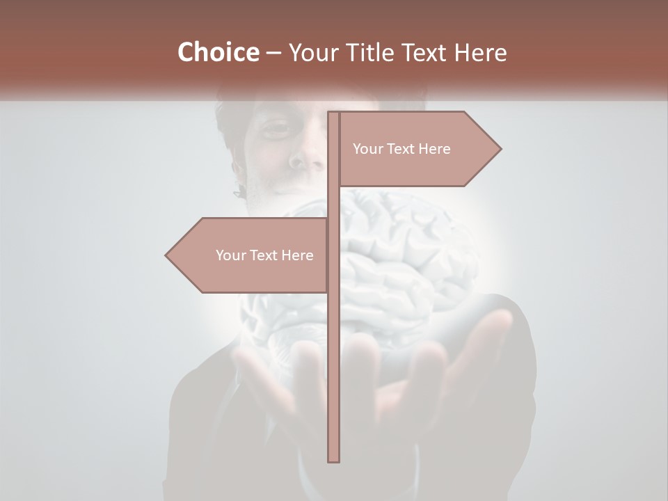 Thinking Businessman Power PowerPoint Template