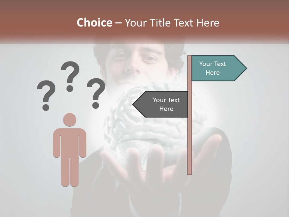 Thinking Businessman Power PowerPoint Template