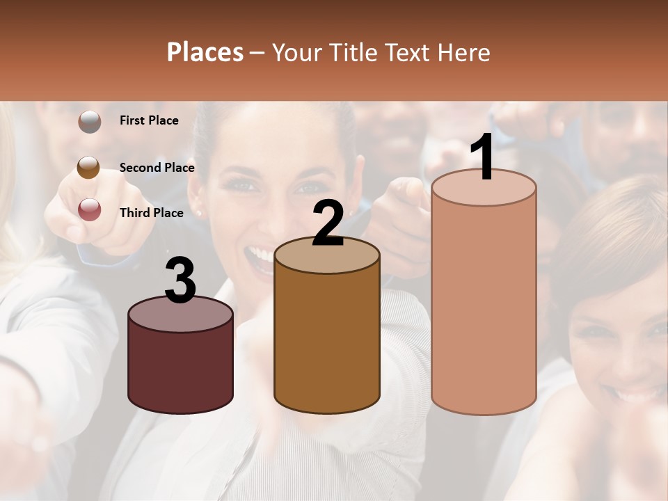 A Group Of People Pointing At The Camera PowerPoint Template