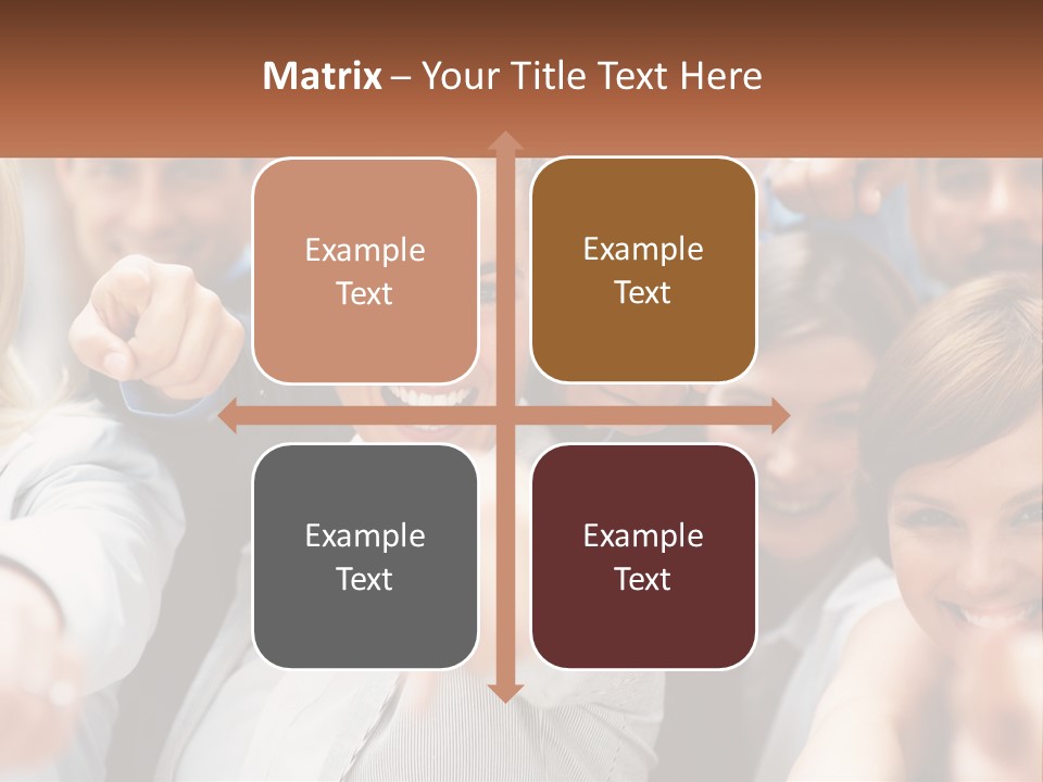 A Group Of People Pointing At The Camera PowerPoint Template