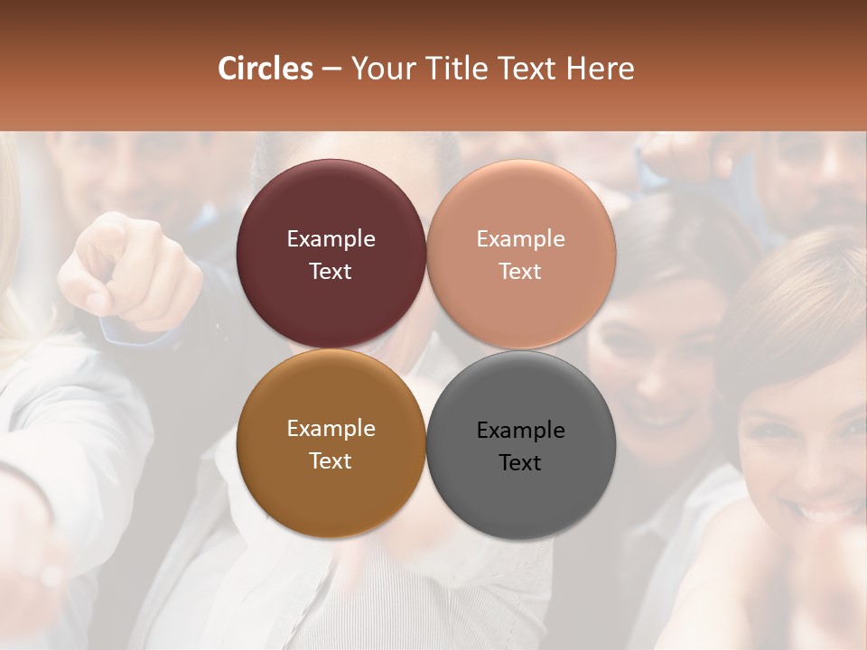 A Group Of People Pointing At The Camera PowerPoint Template