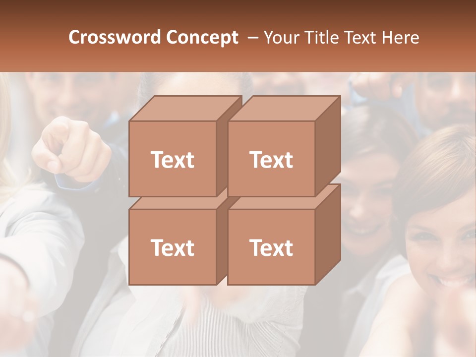 A Group Of People Pointing At The Camera PowerPoint Template