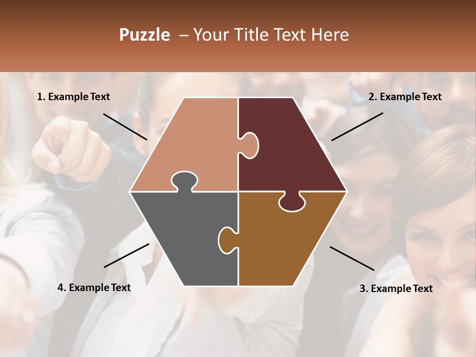 A Group Of People Pointing At The Camera PowerPoint Template