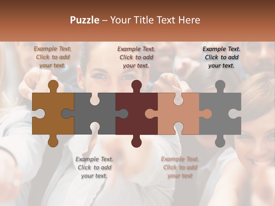 A Group Of People Pointing At The Camera PowerPoint Template