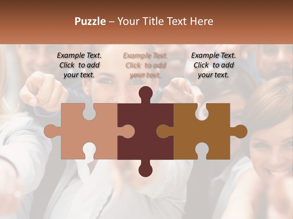 A Group Of People Pointing At The Camera PowerPoint Template