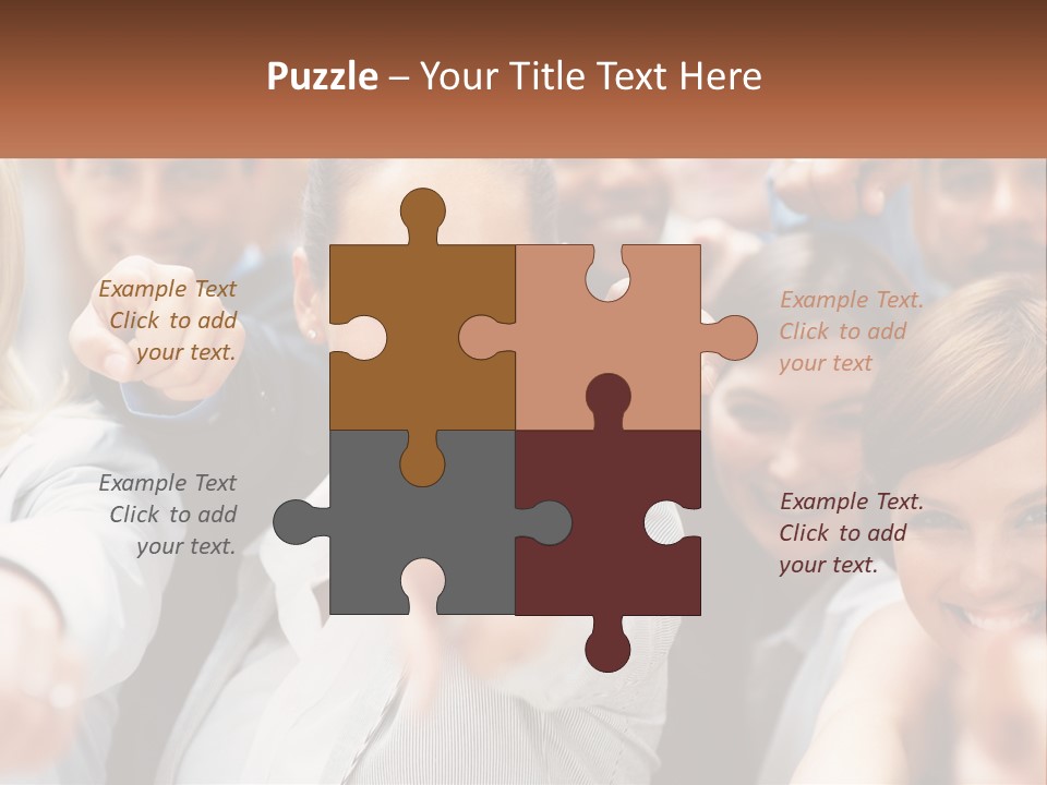 A Group Of People Pointing At The Camera PowerPoint Template