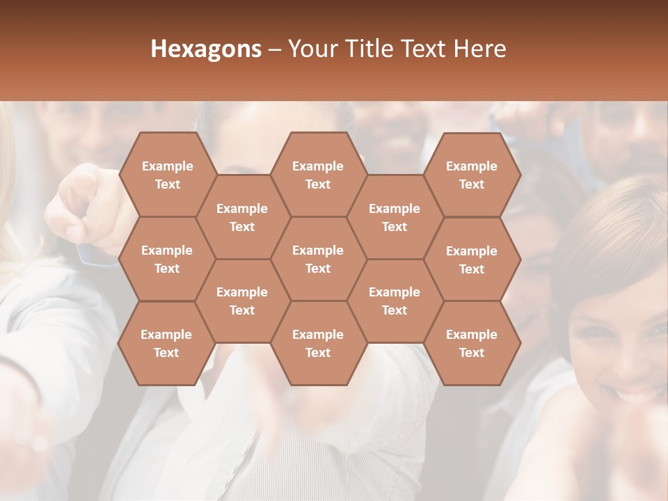 A Group Of People Pointing At The Camera PowerPoint Template