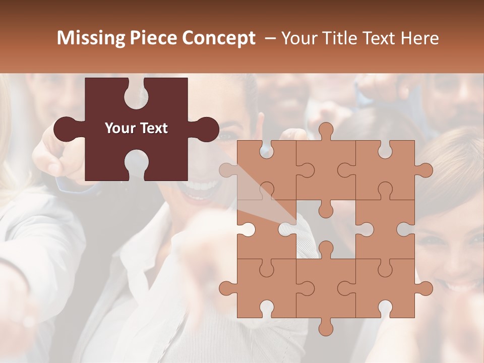 A Group Of People Pointing At The Camera PowerPoint Template