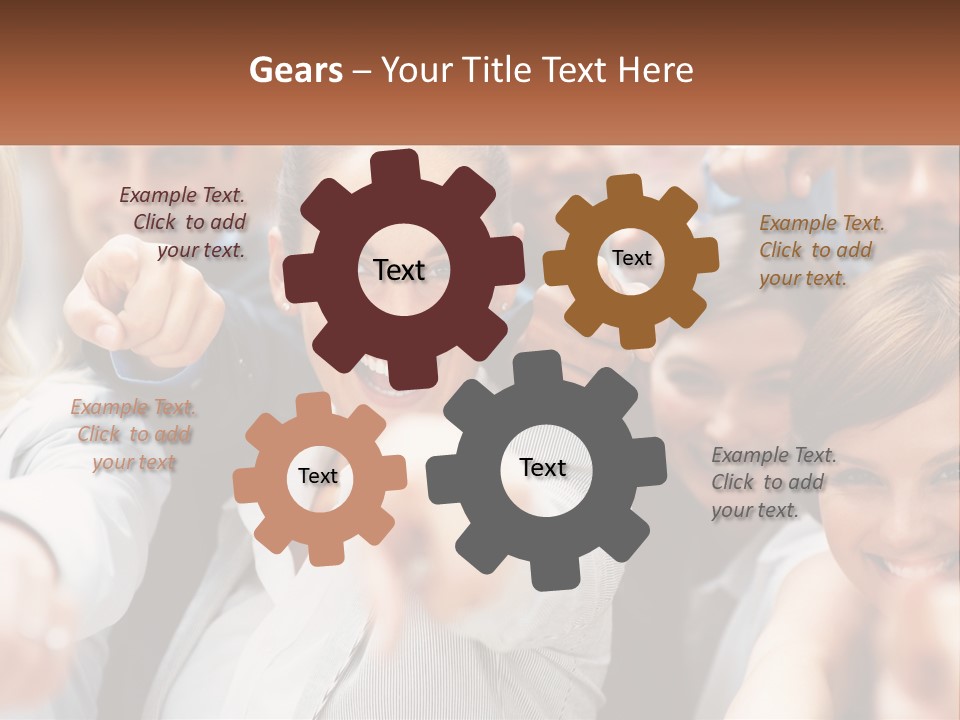 A Group Of People Pointing At The Camera PowerPoint Template