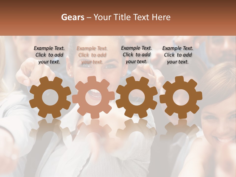 A Group Of People Pointing At The Camera PowerPoint Template