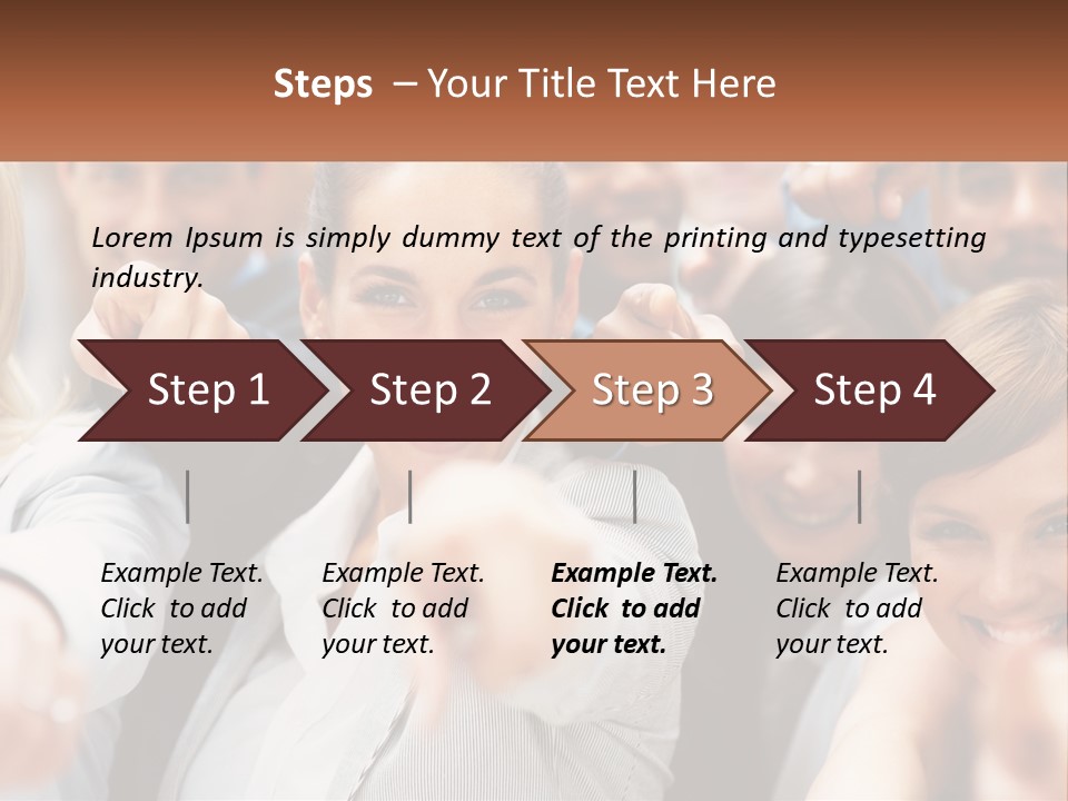 A Group Of People Pointing At The Camera PowerPoint Template