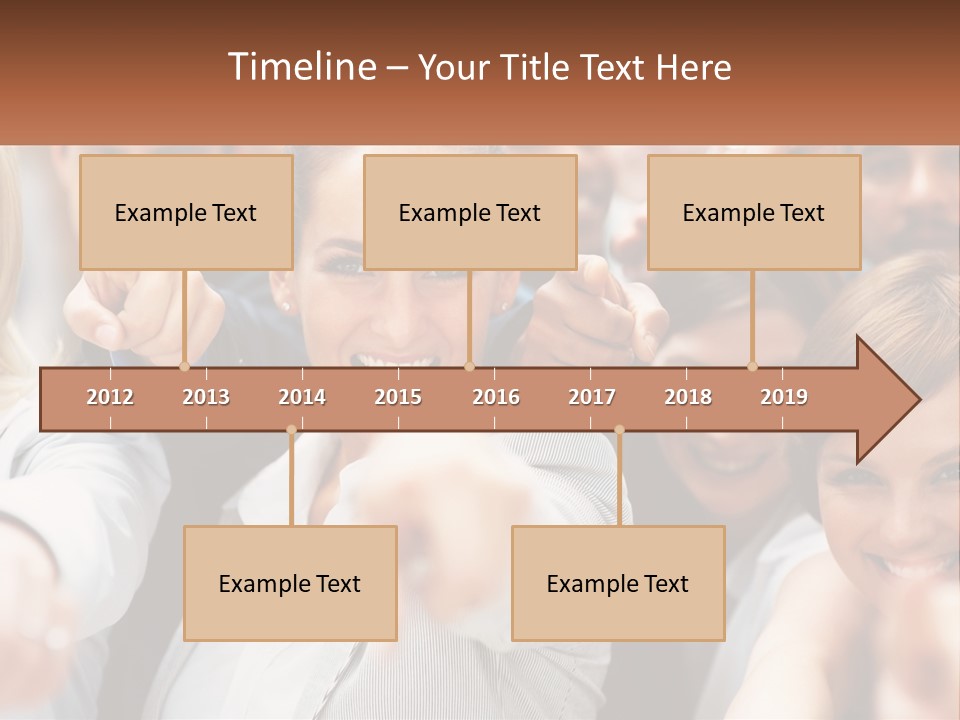 A Group Of People Pointing At The Camera PowerPoint Template
