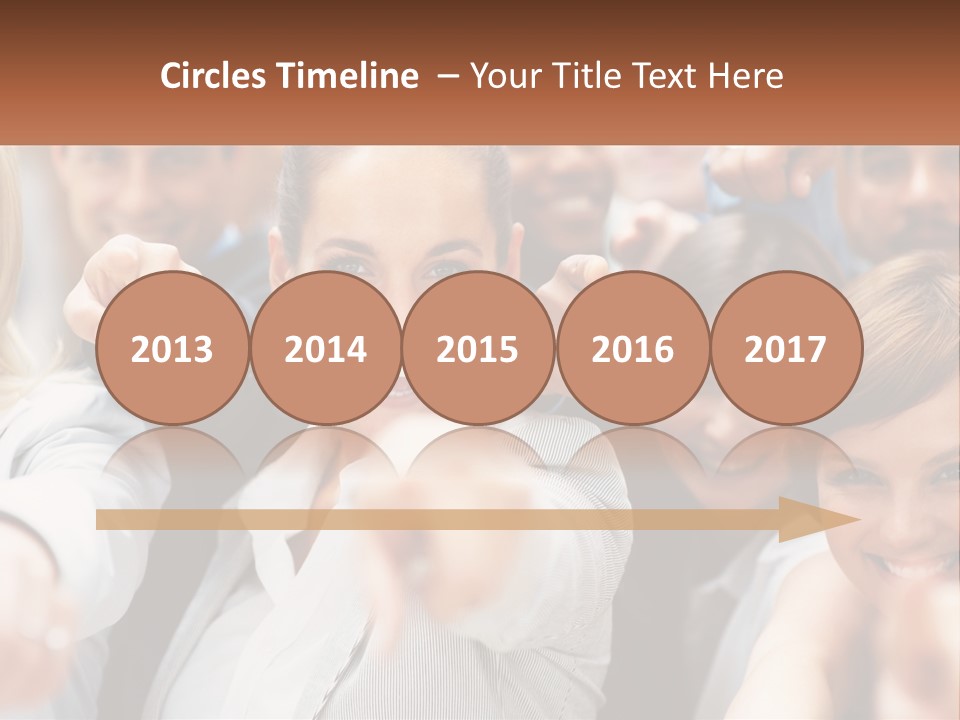 A Group Of People Pointing At The Camera PowerPoint Template