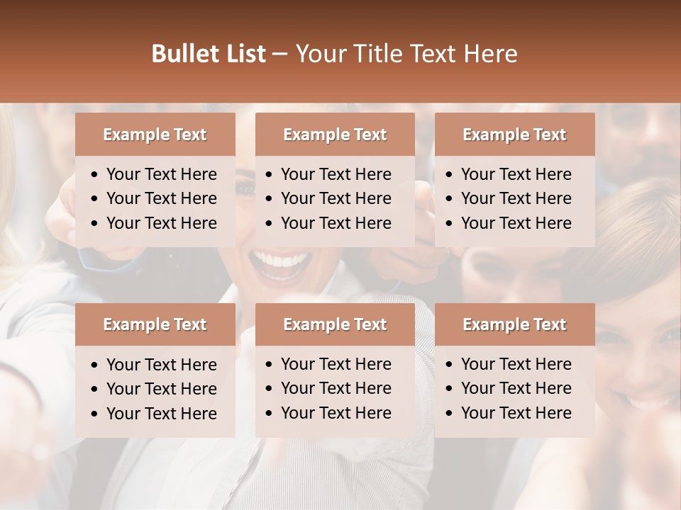 A Group Of People Pointing At The Camera PowerPoint Template