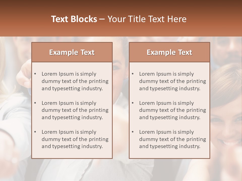 A Group Of People Pointing At The Camera PowerPoint Template
