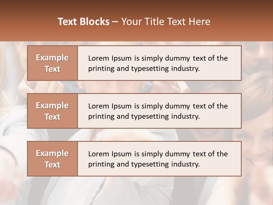 A Group Of People Pointing At The Camera PowerPoint Template